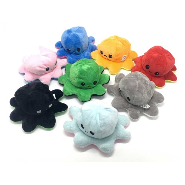 Stimmungs Oktopus, das geniale Plüschtier zum Wenden - OBILO | we trade