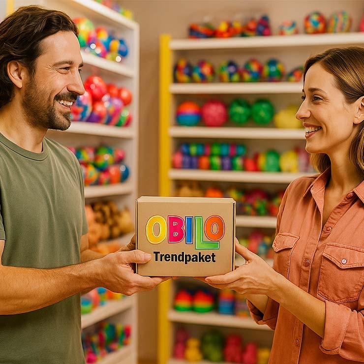 Übergabe des OBILO Trendpakets an einen Händler